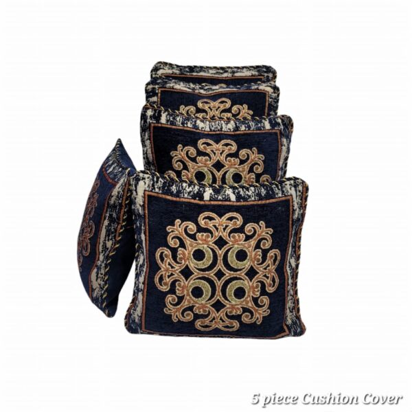 5 Piece Velvet Jacquard Cushion Cover Set